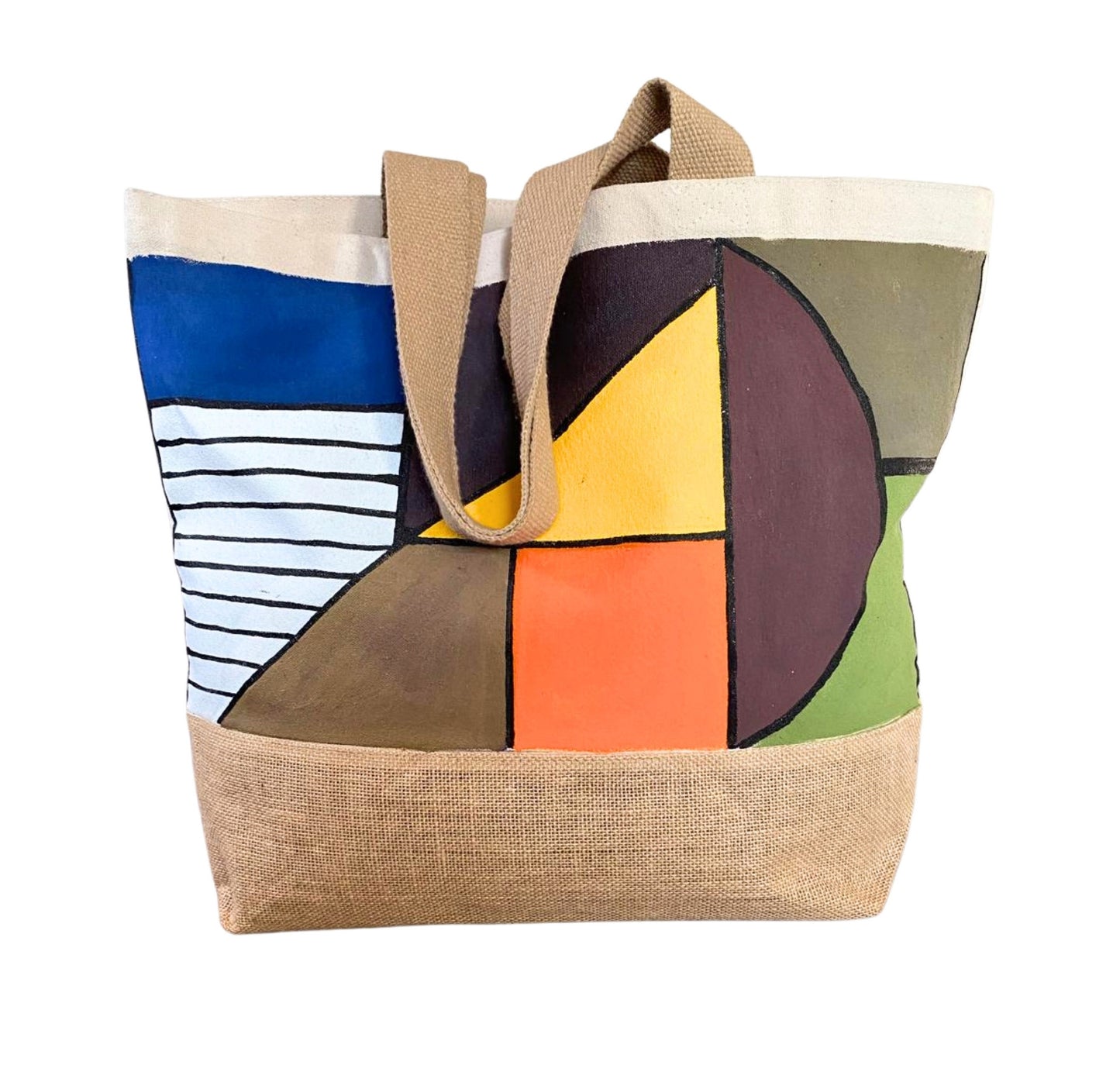 'Labadi' Art Gallery Hand Painted Medium Tote